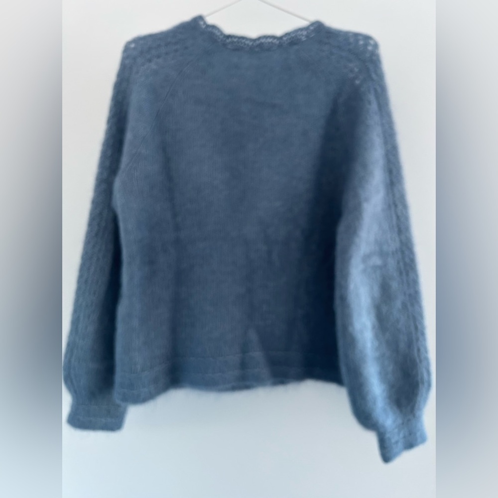 Elegant Vintage Blue Sézane Ella Sweater - Picture 6 of 6